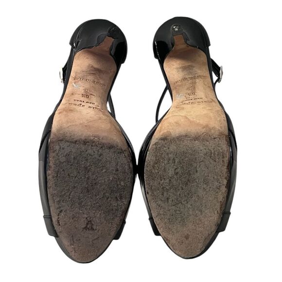 Kate Spade Lara Black Patent Strappy Heels 6.5 B - Picture 6 of 11